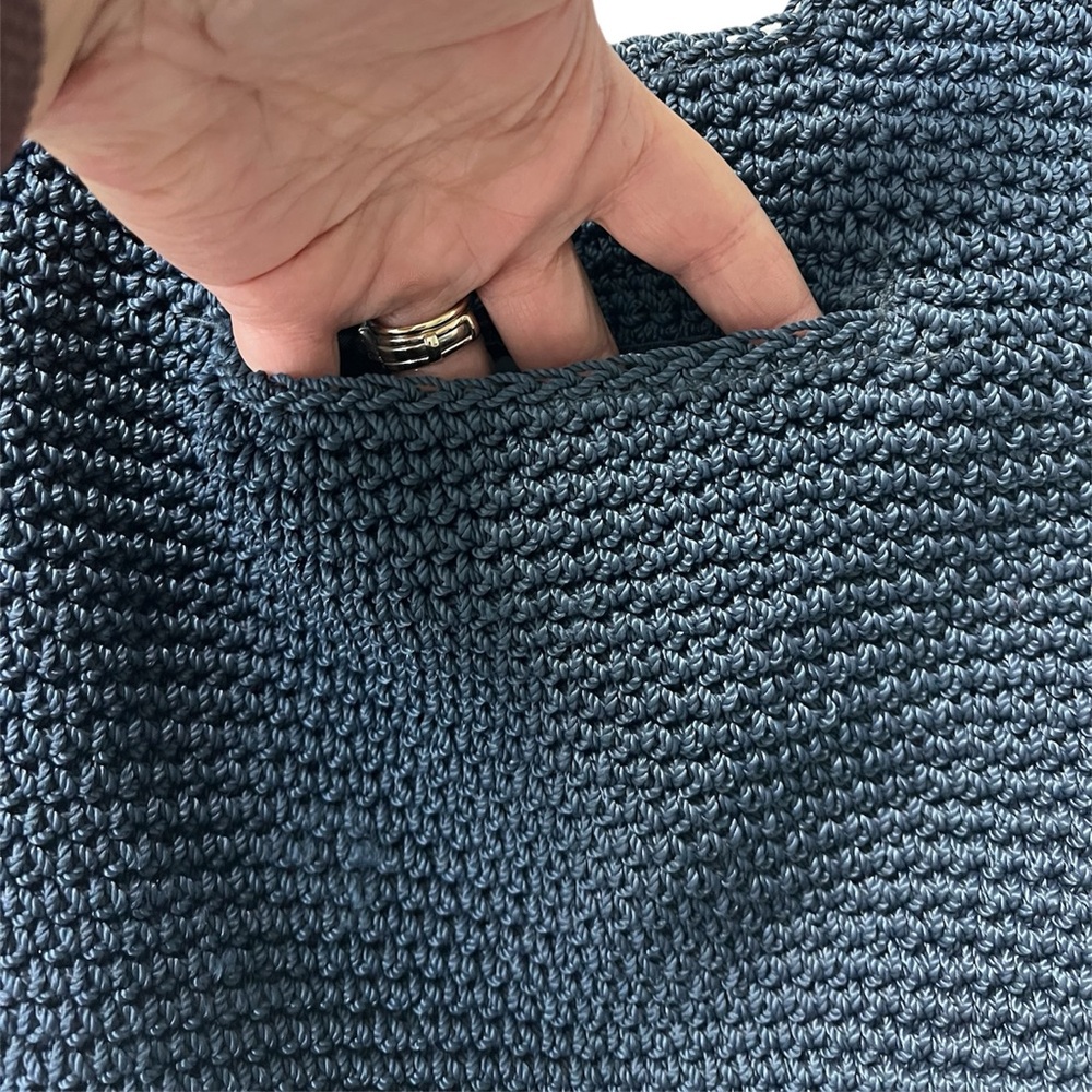 The Sak Blue Knit Braided Handle Shoulder Bag - Picture 6 of 16
